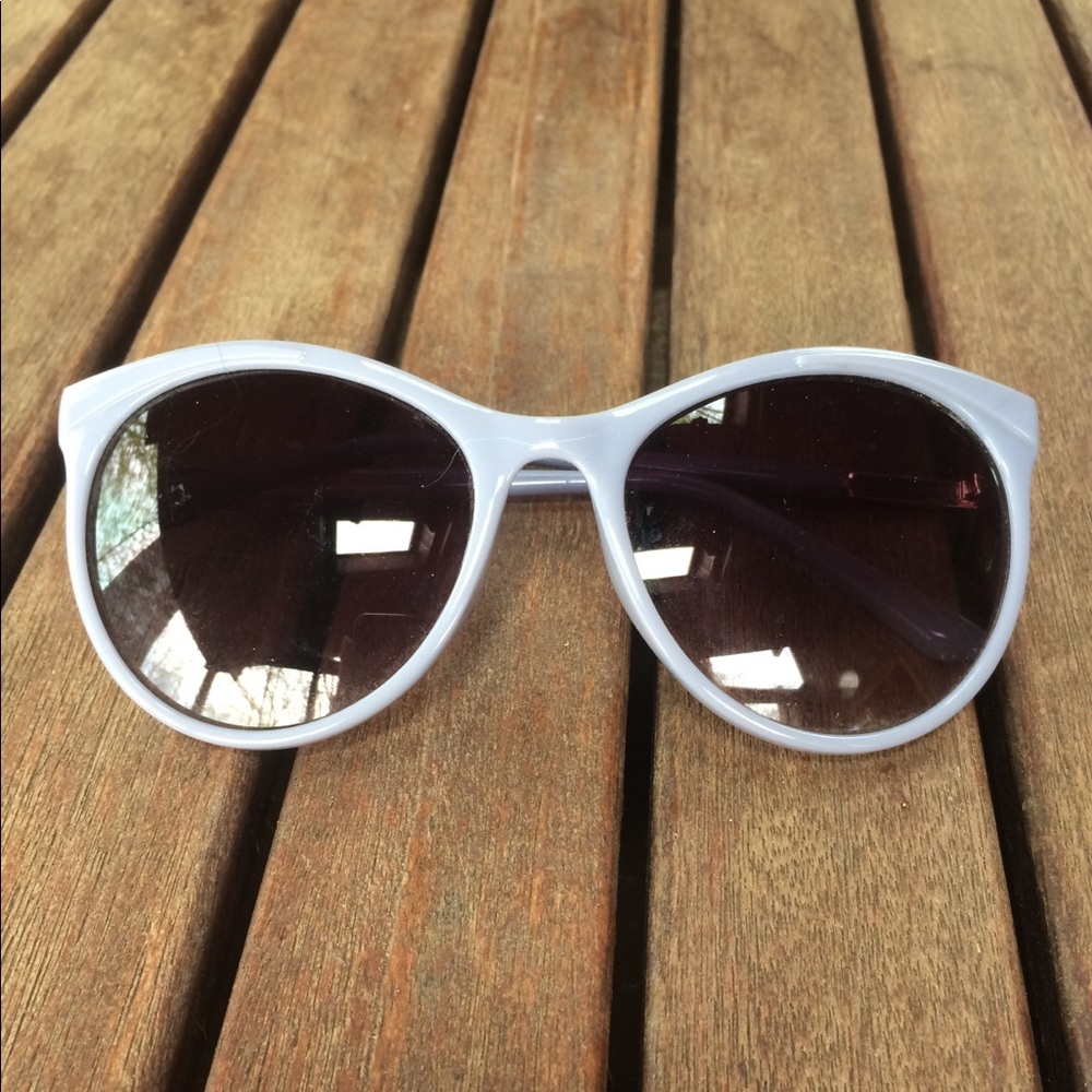Lavender sunglasses with gold accents